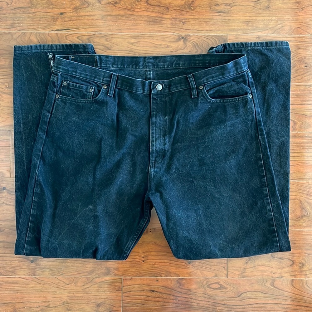 COPY - Wrangler Black Denim Straight Leg Jeans